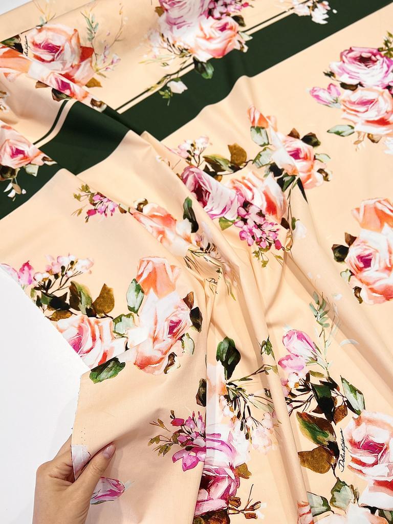 Cotton Roses on peach