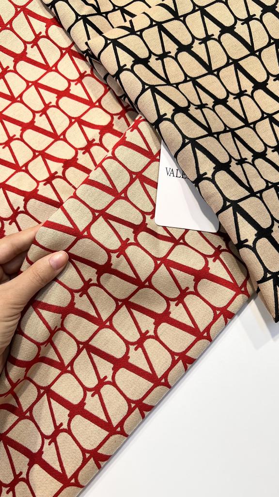 Jacquard RED and BLACK