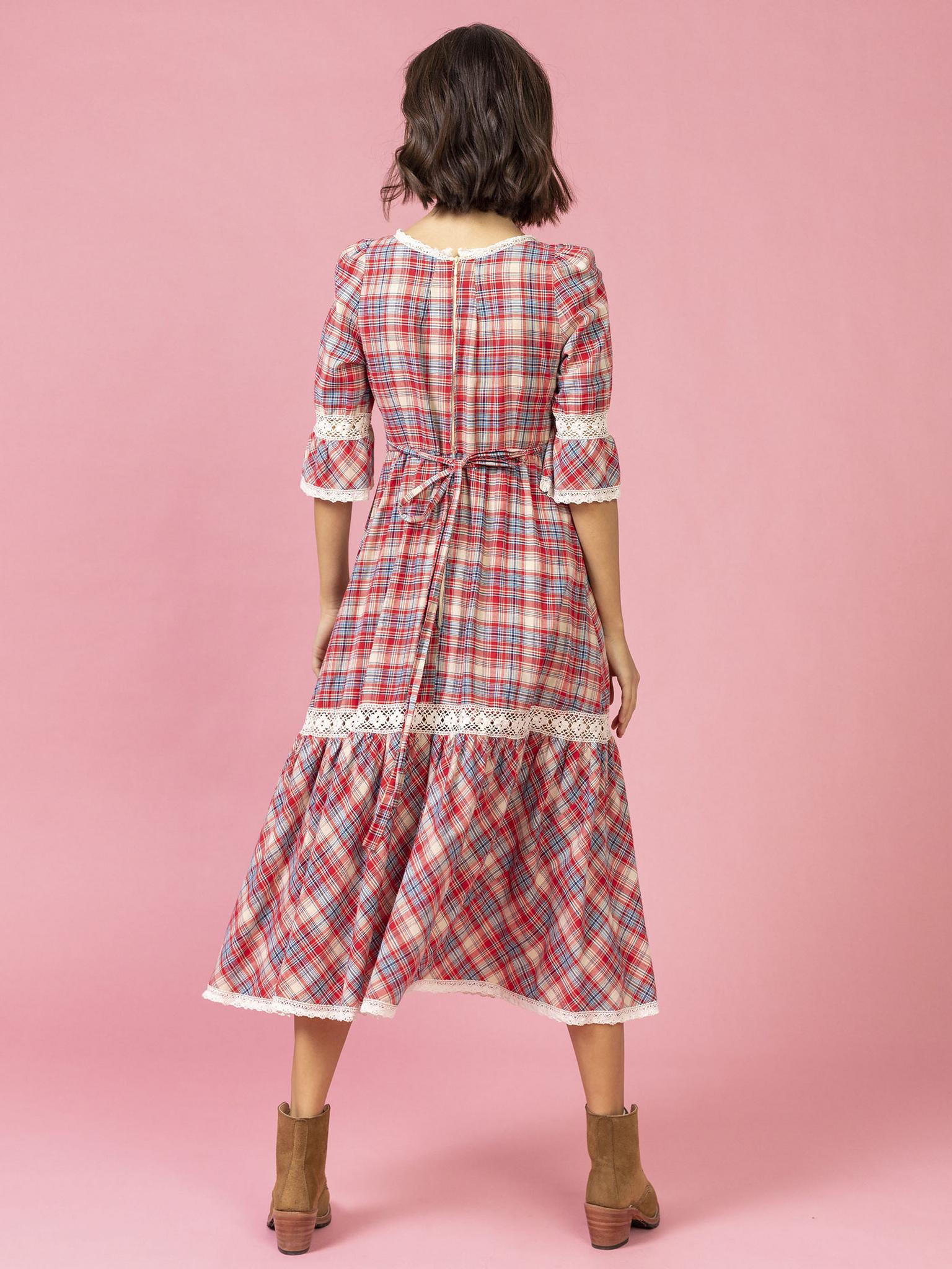 Винтажное ковбойское платье из 70-х в онлайн-магазине Quincy Vintage