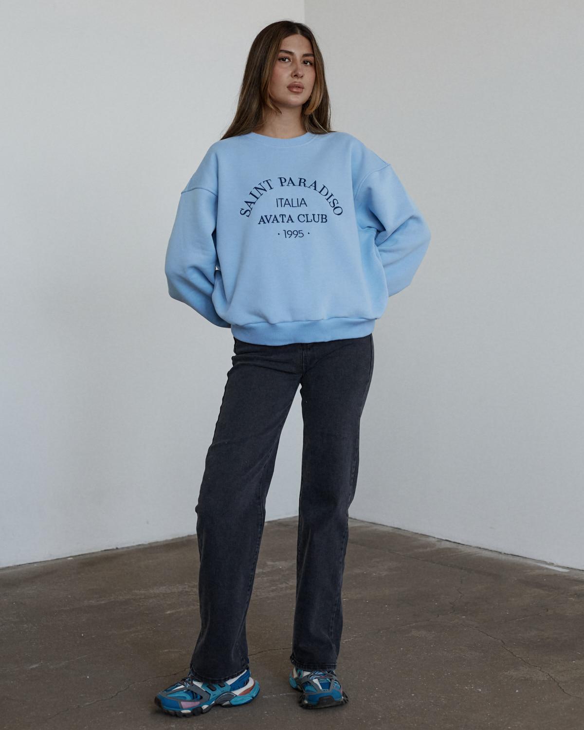 Blue cheap saint sweatshirt