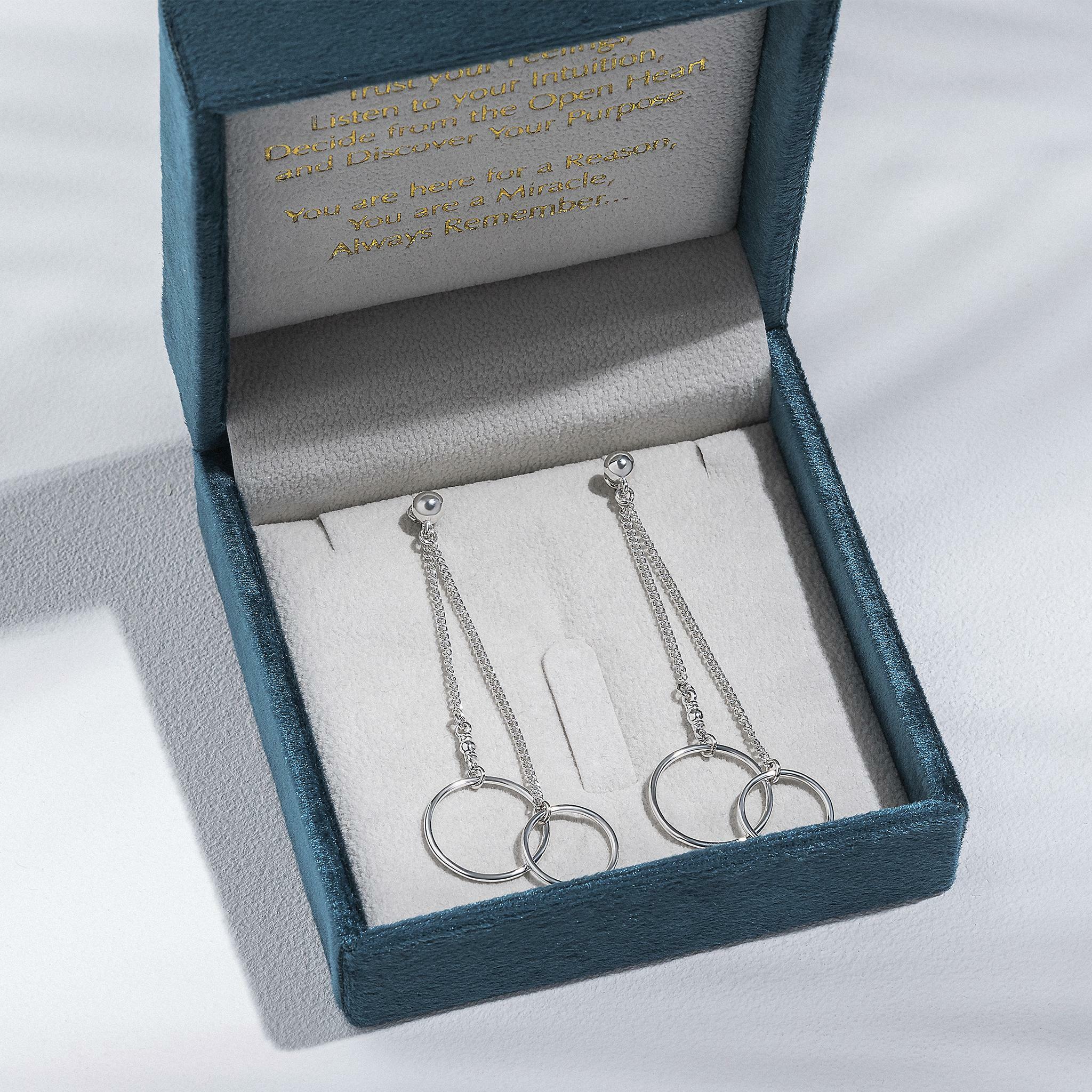 Серьги подвески двойная бесконечность (Ag 925)