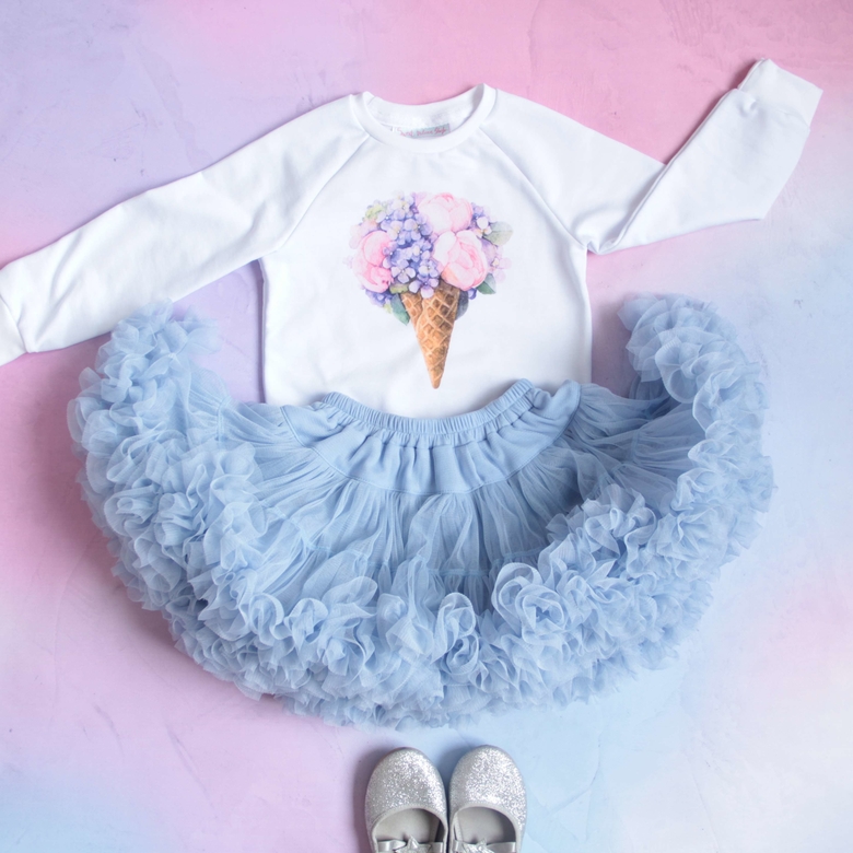 Cвитшот белый "Пион"