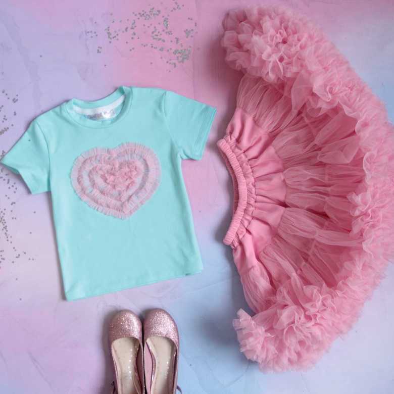 Футболка мятная "Сердце"