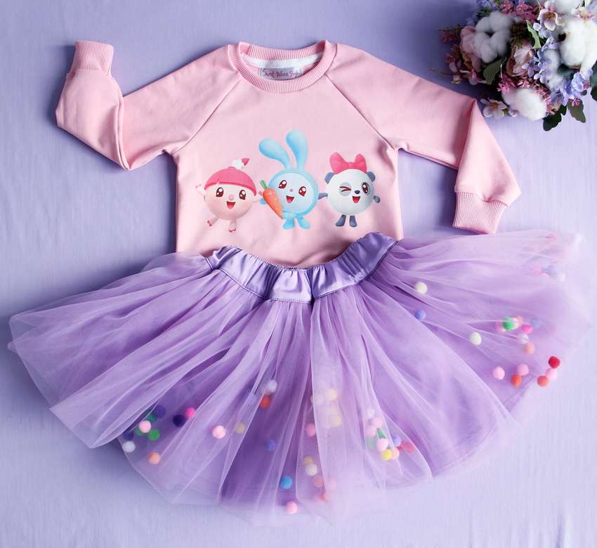 Cвитшот розовый "Малышарики"