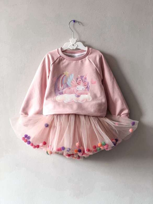 Cвитшот пудровый с "Пони"