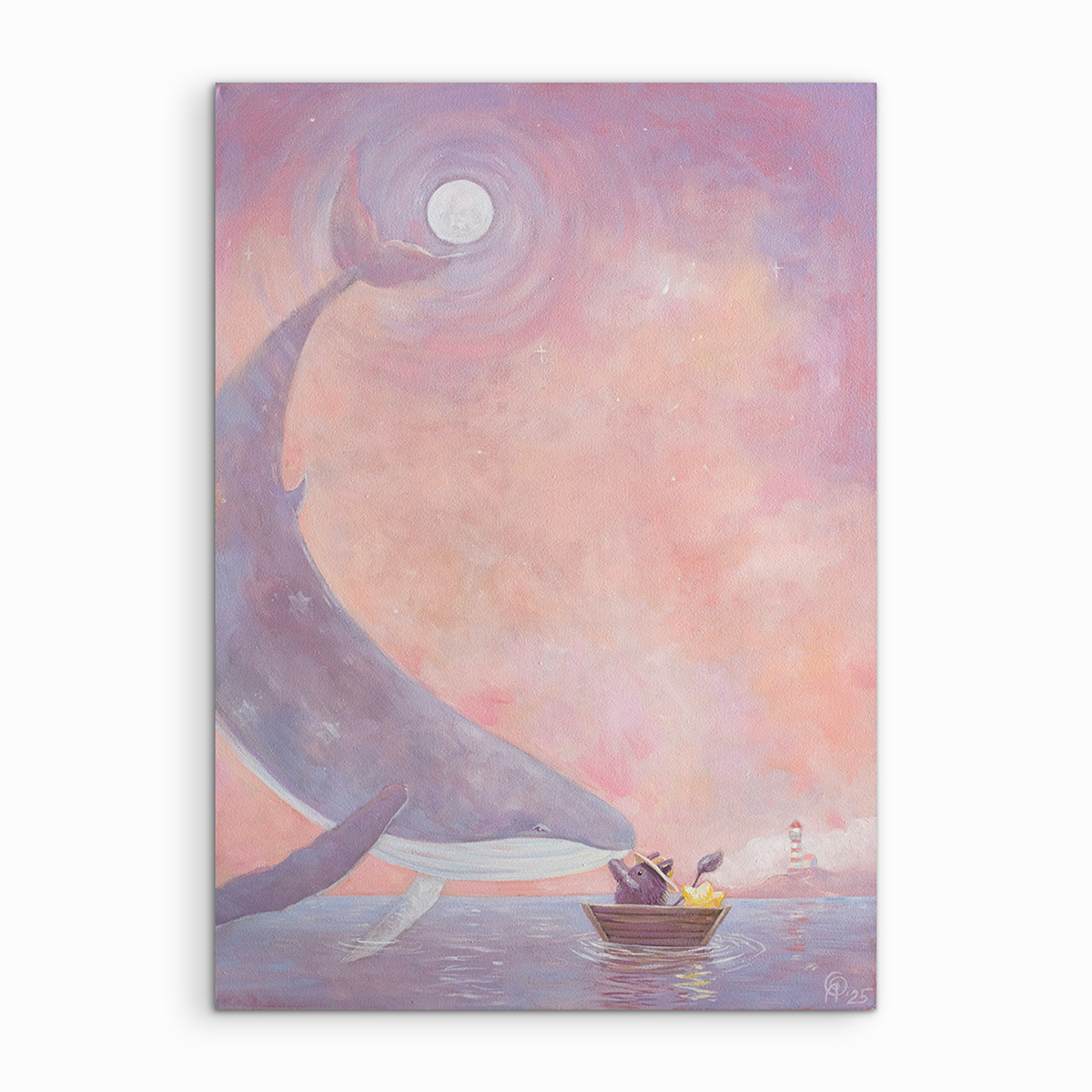 "My Magic Whale" 70x50 cm