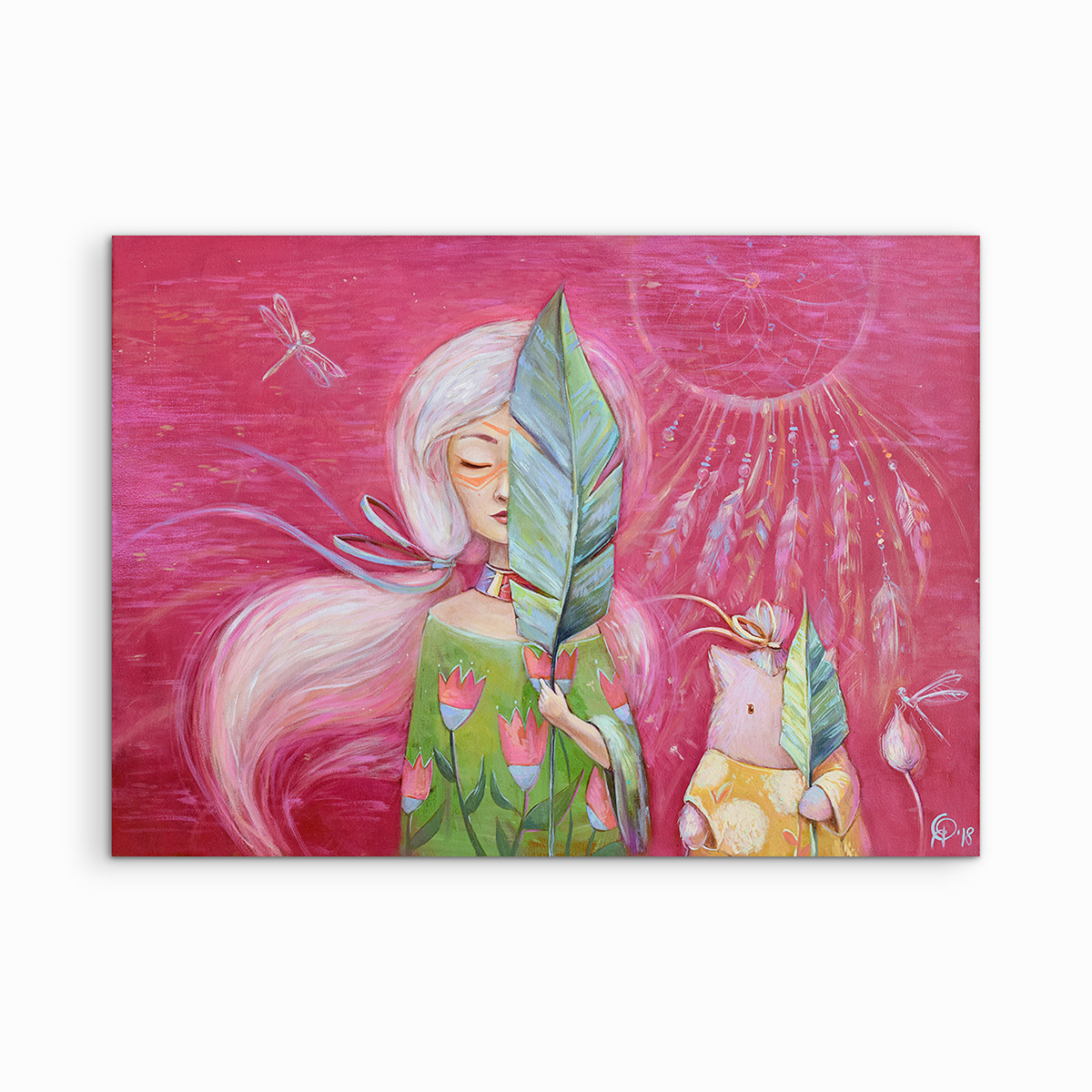 "Flowers among us" 50x70 cm