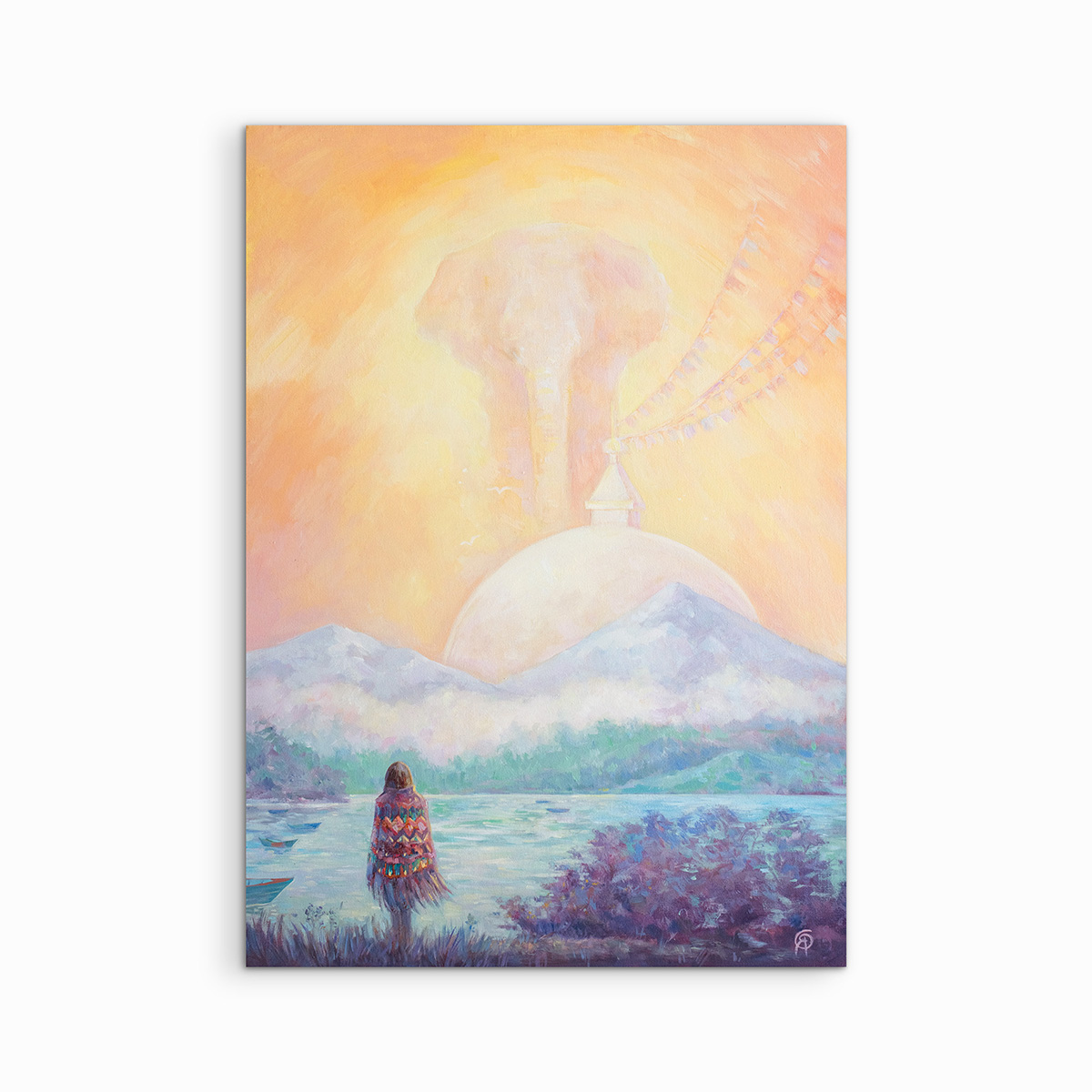 "Sunrise among the Mountains. Nepal" 70x50 cm