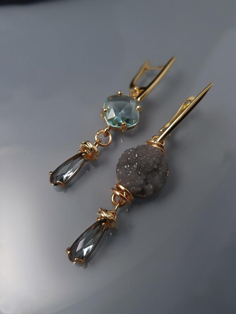 СЕРЬГИ ИЗ КВАРЦА "СЕЛИЯ"