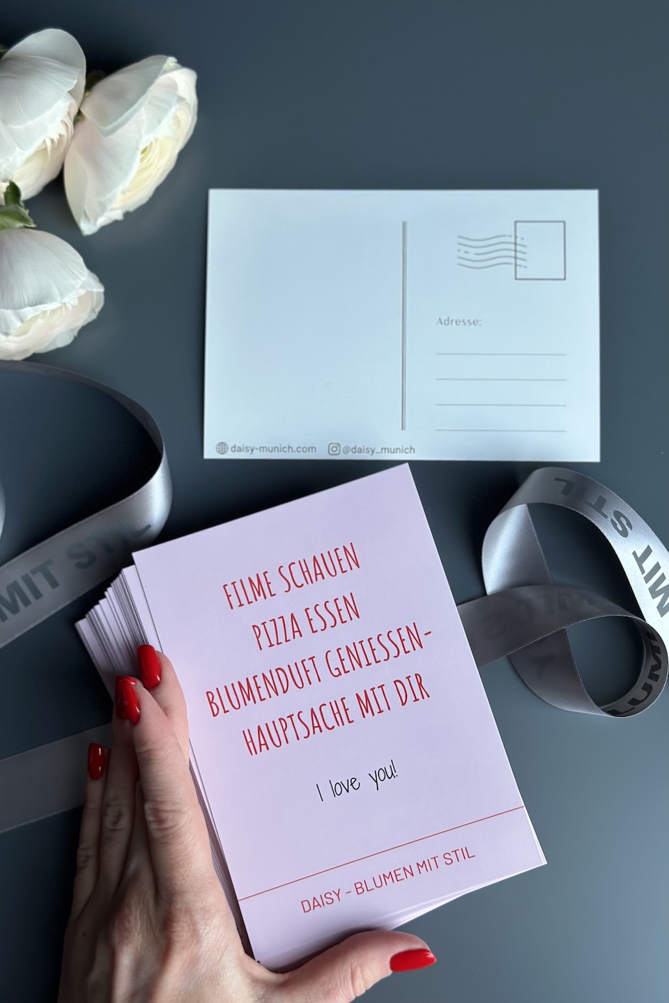 Daisy Postkarte "Hauptsache mit Dir"