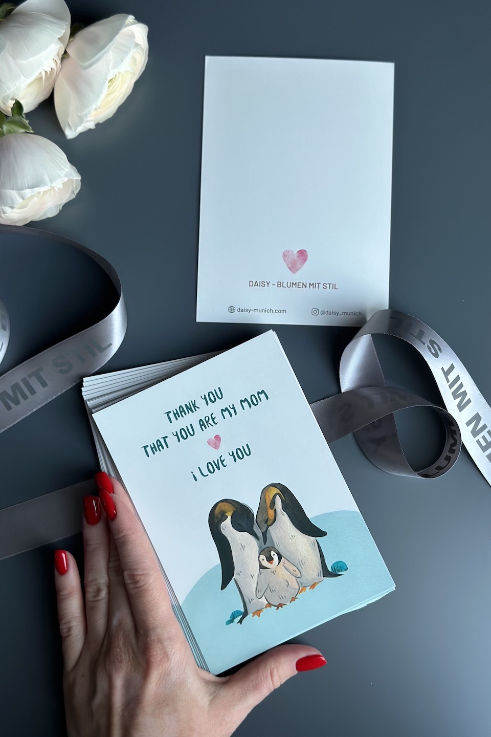 Daisy Postkarte "I love you mom"