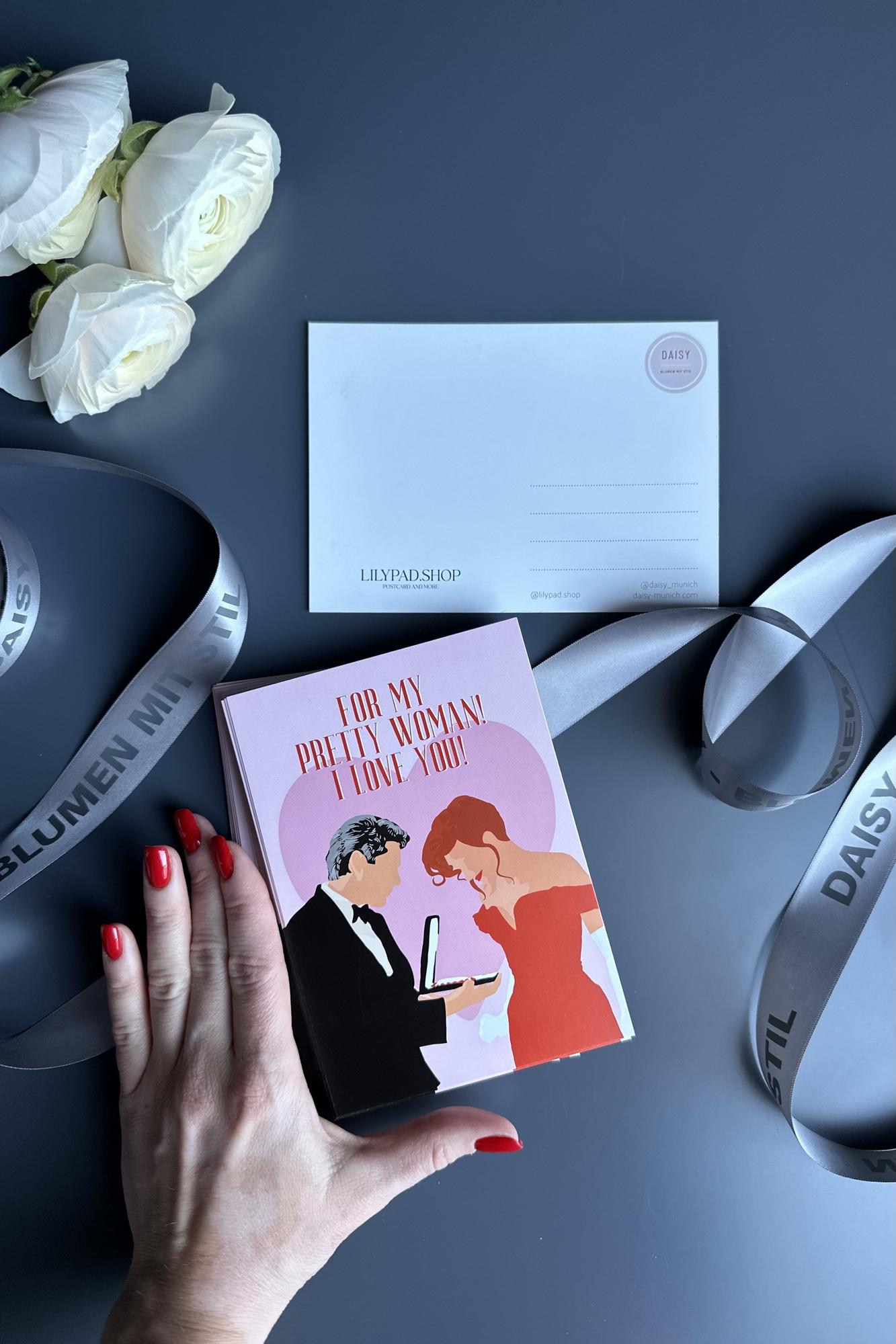 Daisy Postkarte "Pretty woman"