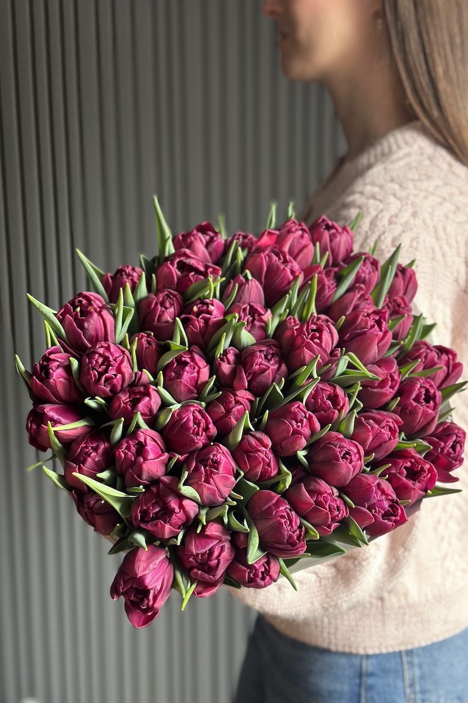 Daisy Mono Strauß "Tulpen Alison Bradley"