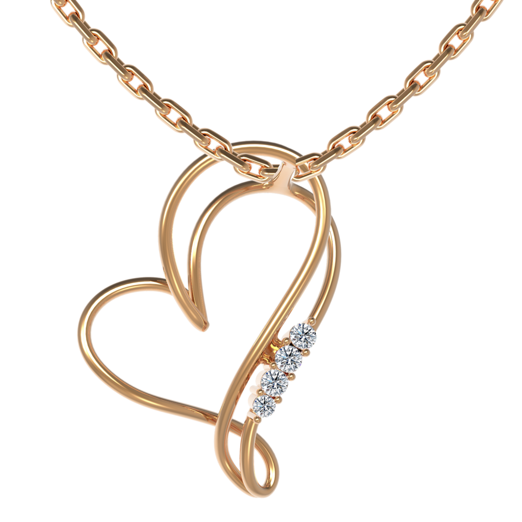 Підвіс Серце з діамантами