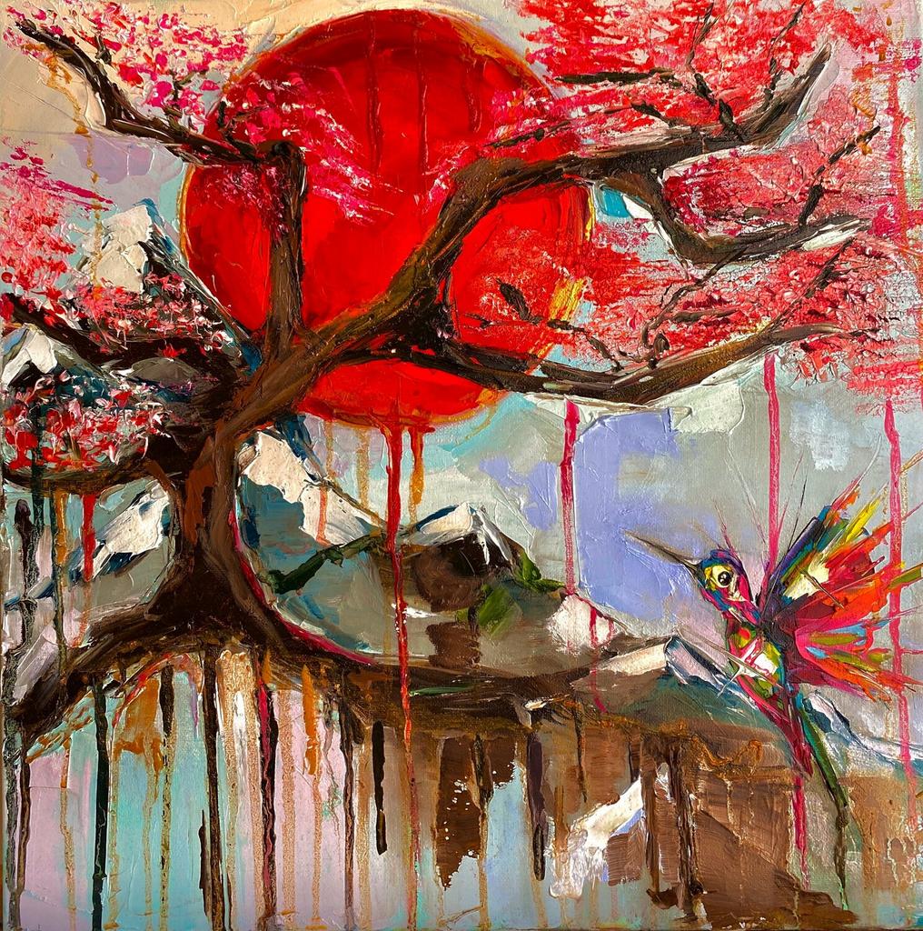 Happy moment at Mount Fuji