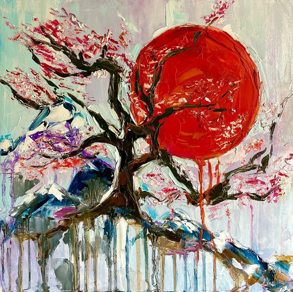 Quiet sunset at Mount Fuji