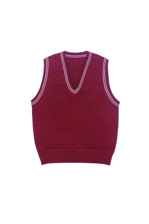 BURGUNDY KNITTED VEST FOR BOY, MODEL 221