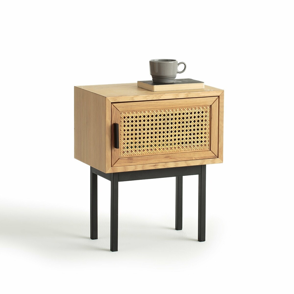 Тумба с одной дверцей из плетеного ротанга