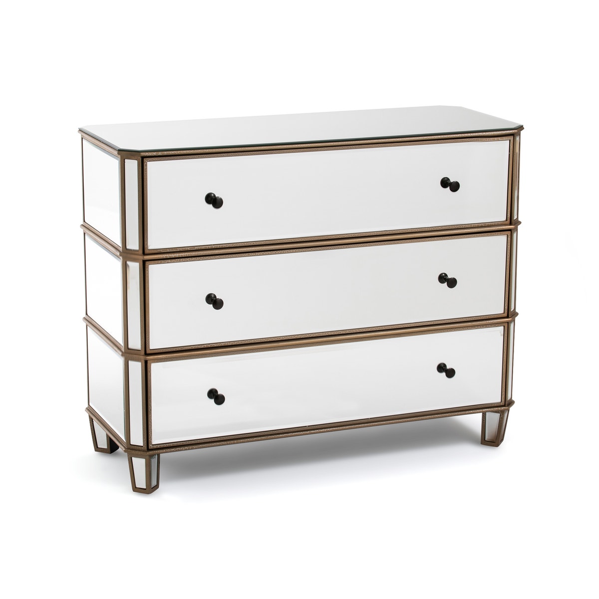 Зеркальный комод с 3 ящиками