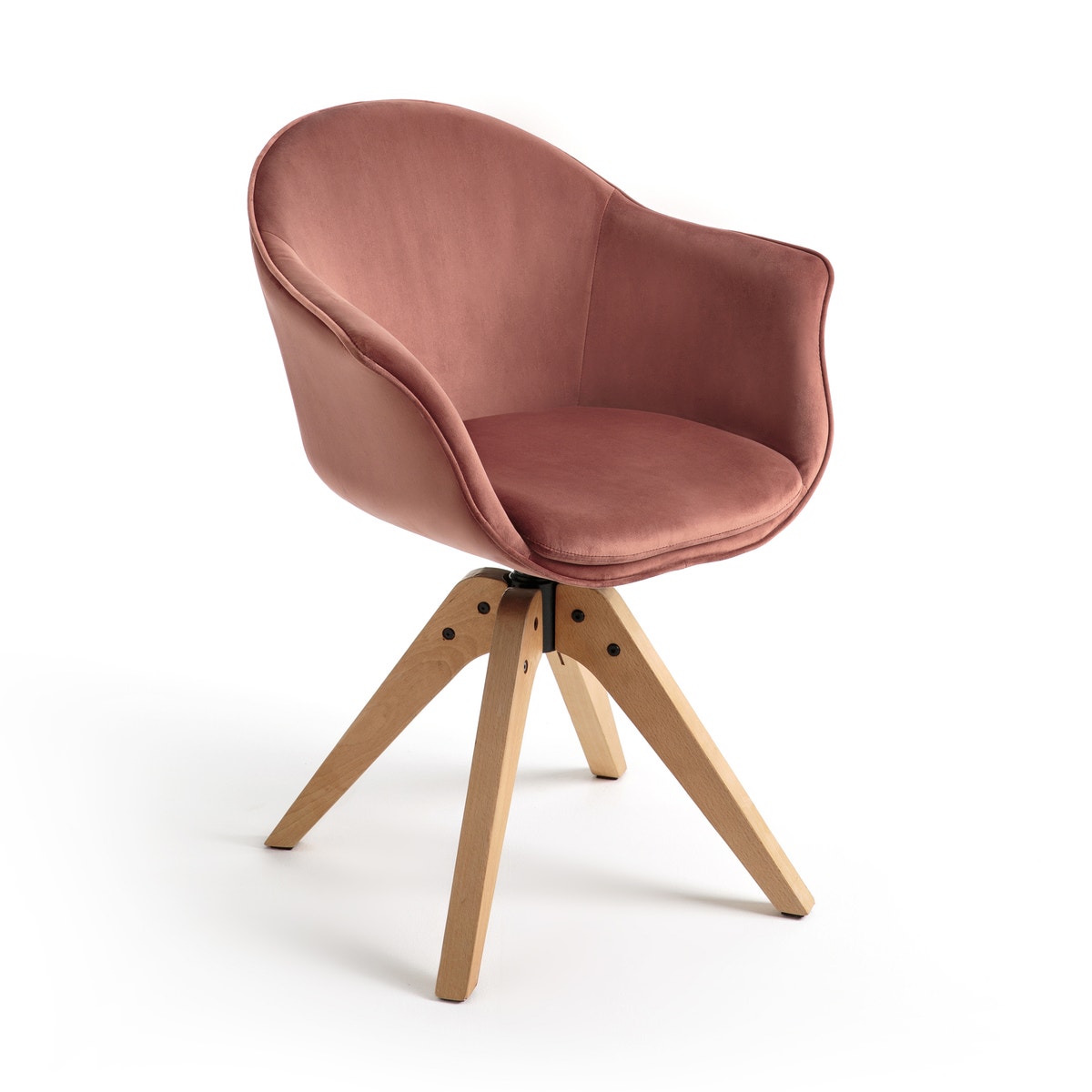 Кресло из велюра для письменного стола (розовое дерево)