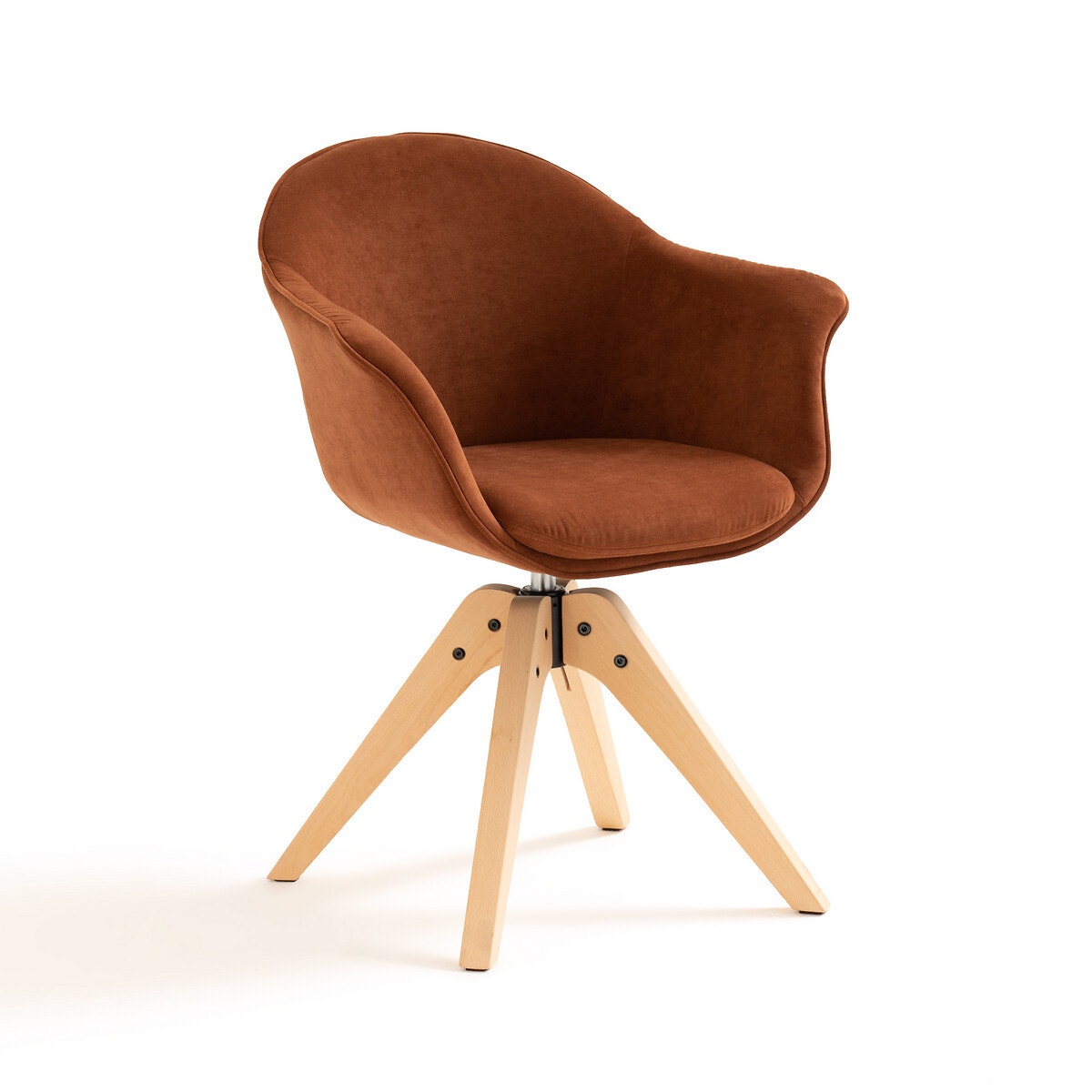 Кресло из велюра для письменного стола (терракотовый)