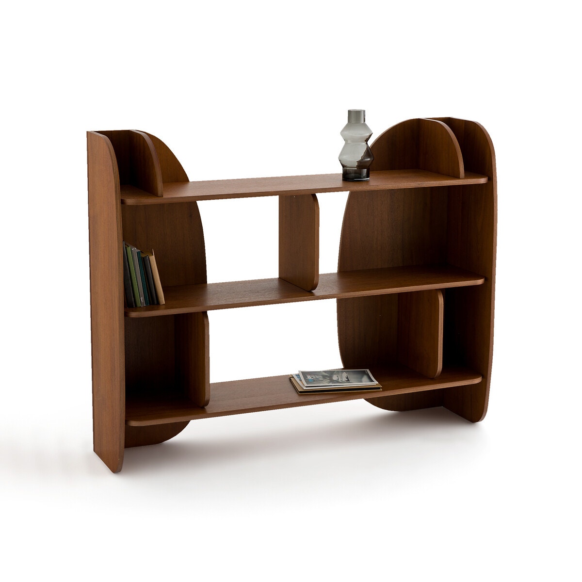 Шкаф книжный низкий из орехового дерева