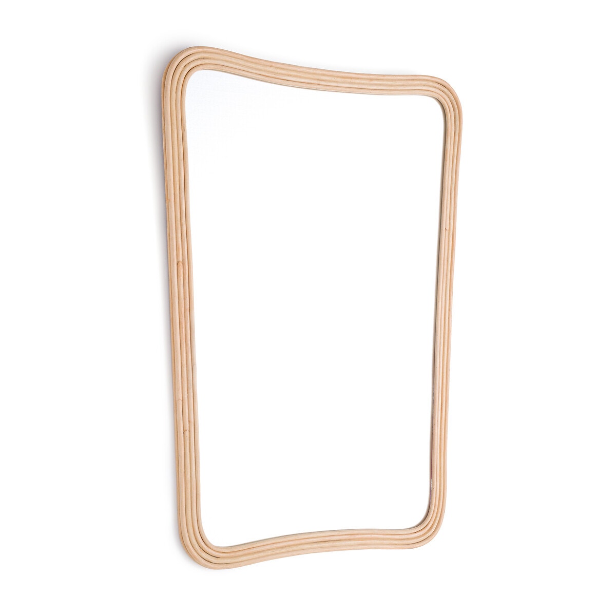 Зеркало с отделкой из ротанга 87 x 59 см