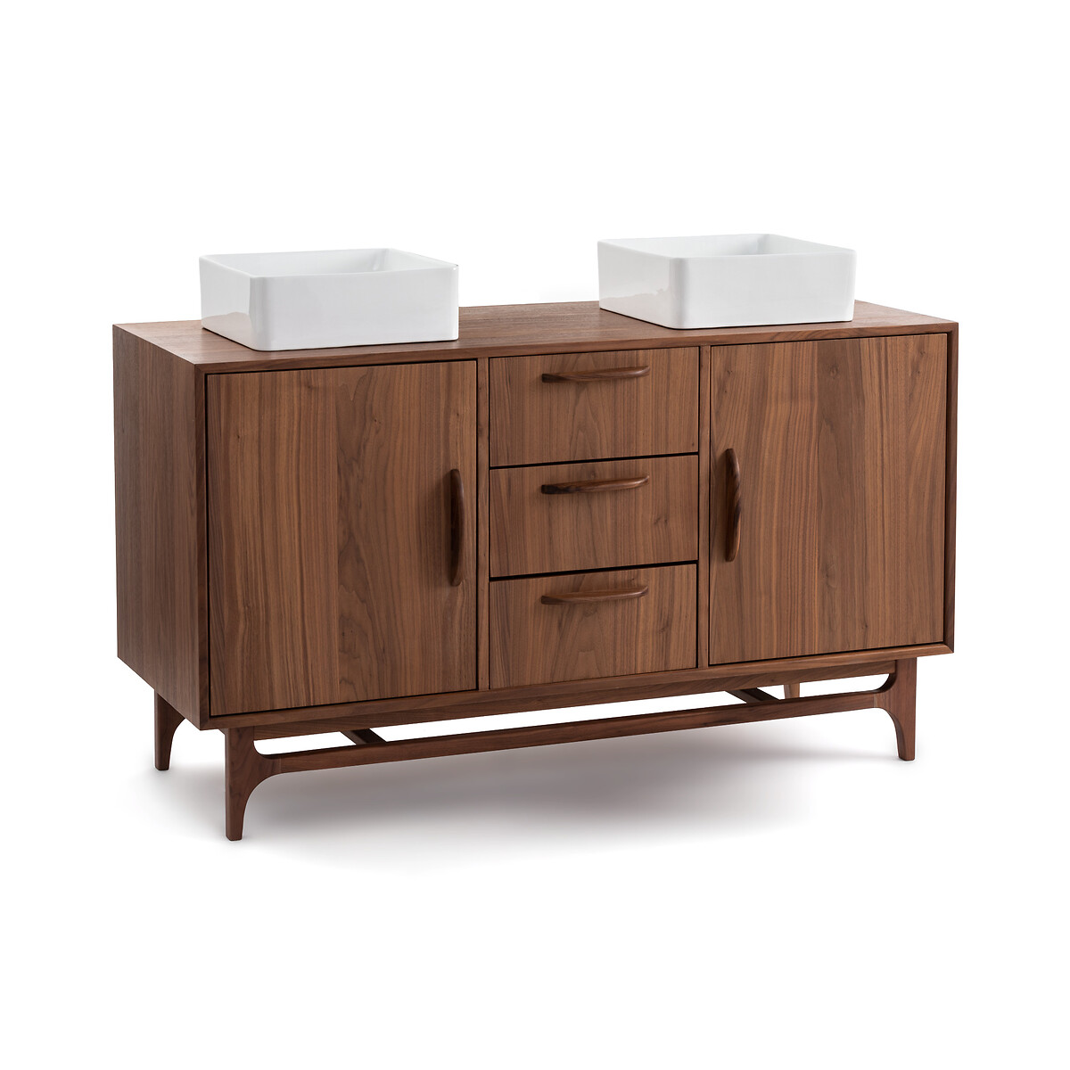 Мебель под раковину из орехового дерева