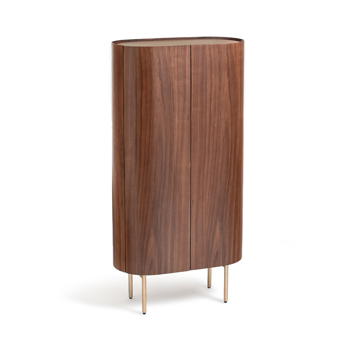 Шкаф из орехового дерева и кожи