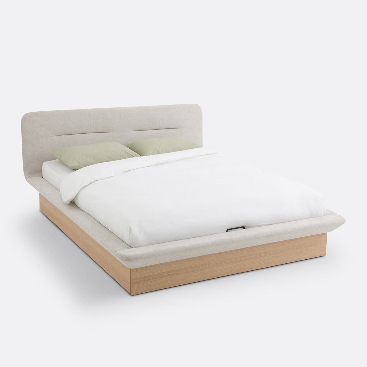 Кровать с ящиком для белья и подъемной сеткой