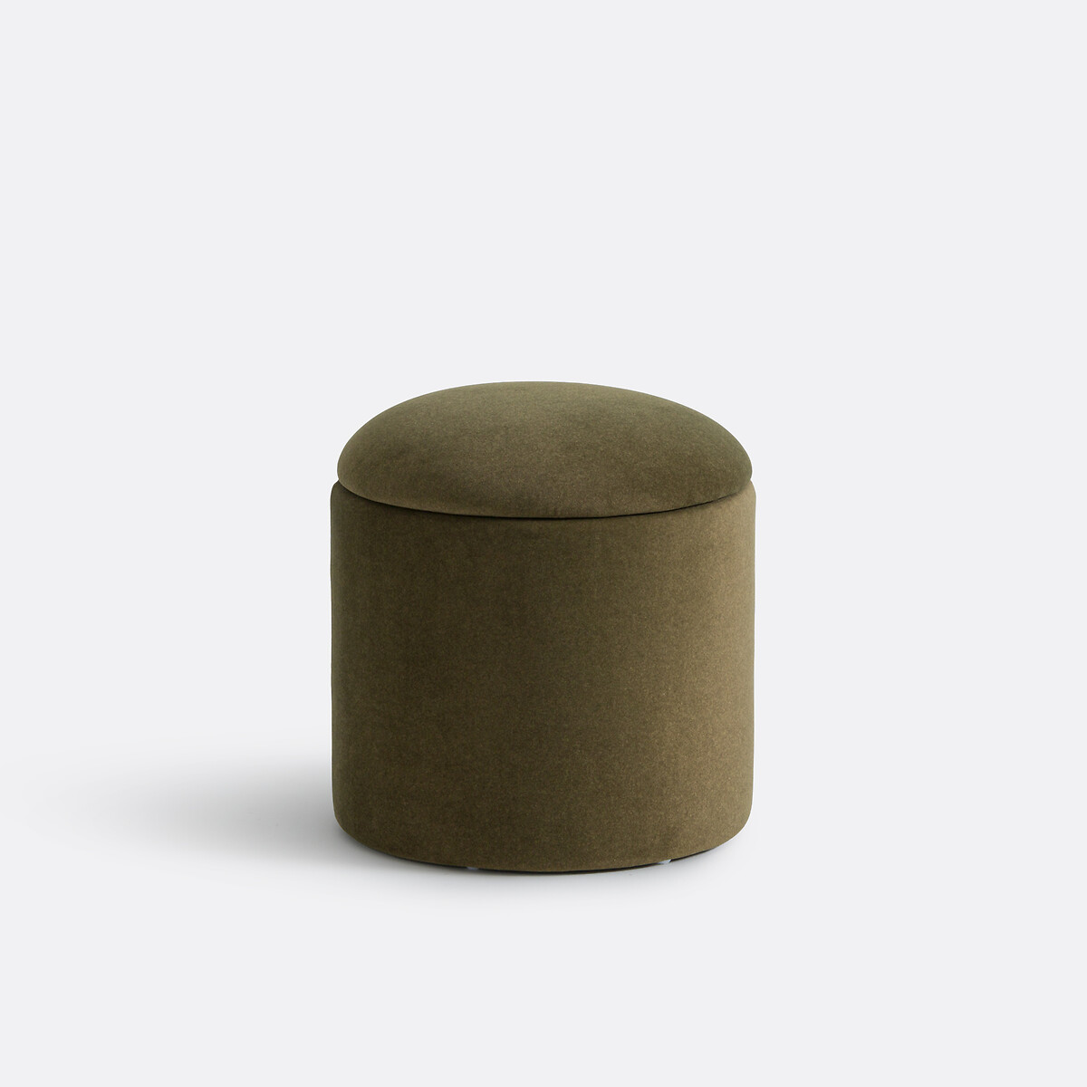 Пуф с местом для хранения вещей, велюровый (хаки)