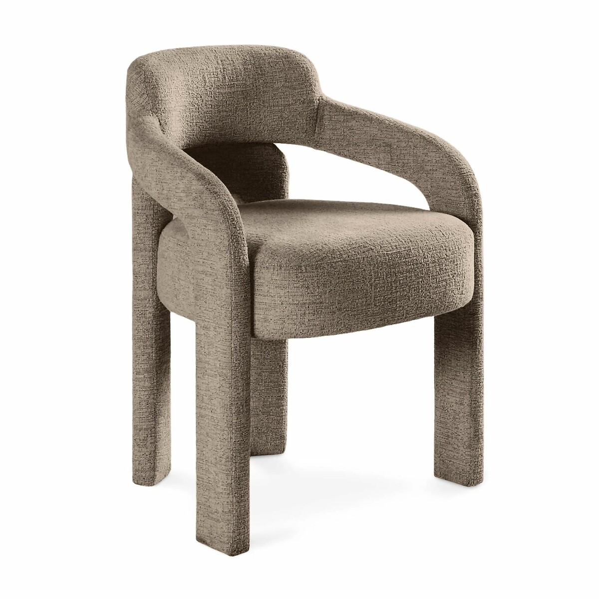 Стул с мягкой обивкой в стиле минимализма (каштановый)