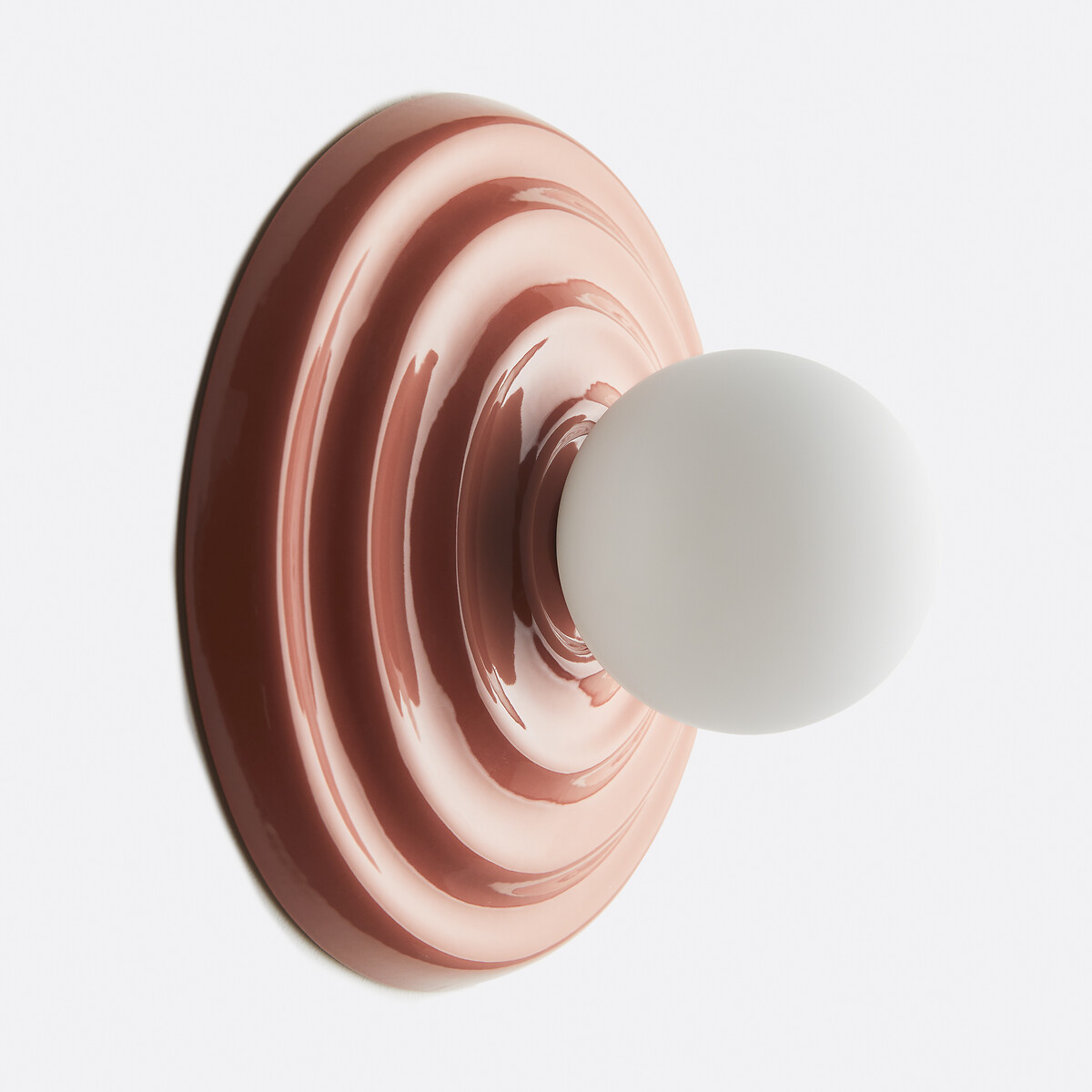 Настенный светильник из керамики и опалового стекла(терракота)