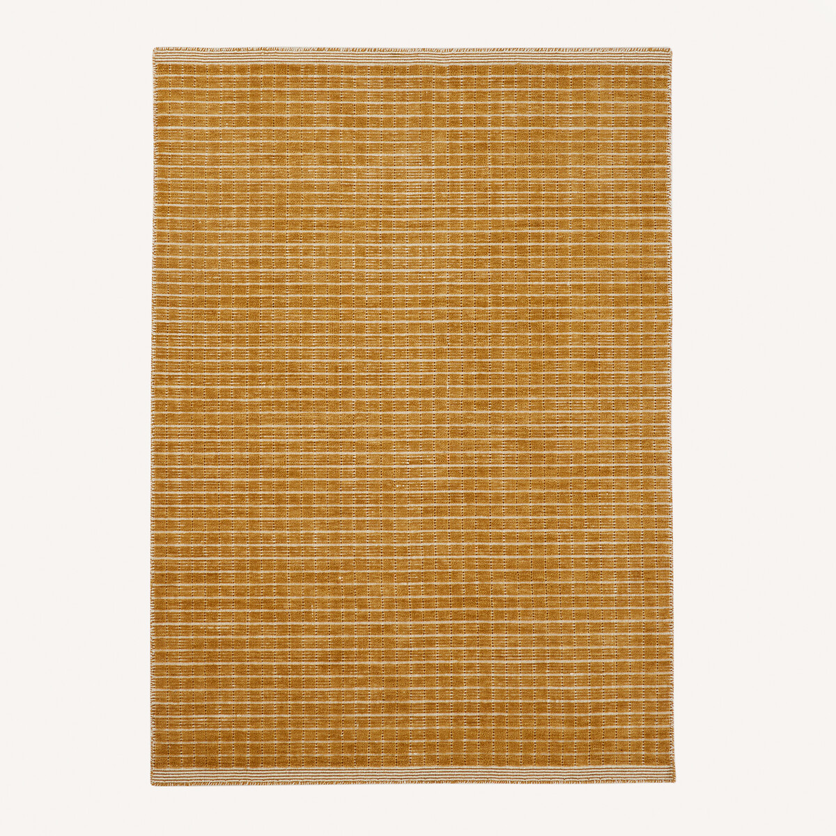 Ковер ручной работы из шерсти и хлопка (охра)