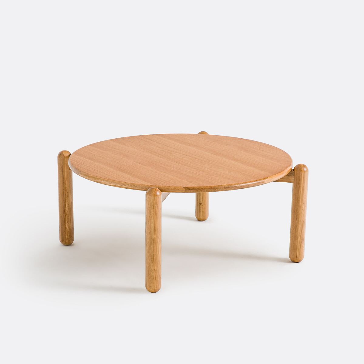 Круглый журнальный столик, шпон дуба