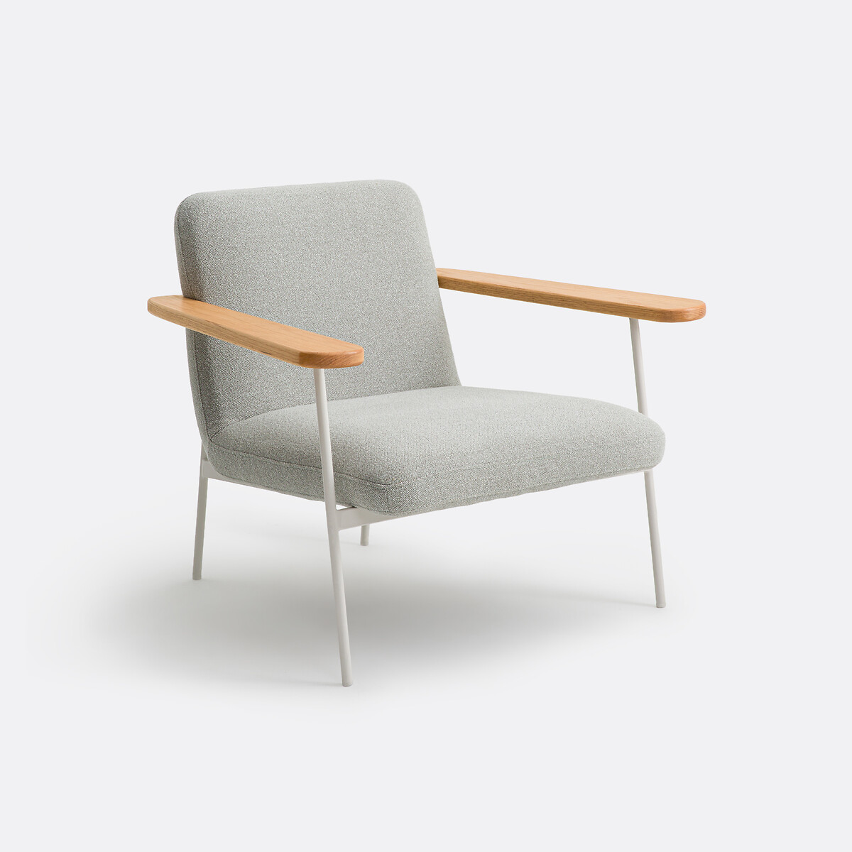 Кресло с подлокотниками из массива дуба, обивка из ткани