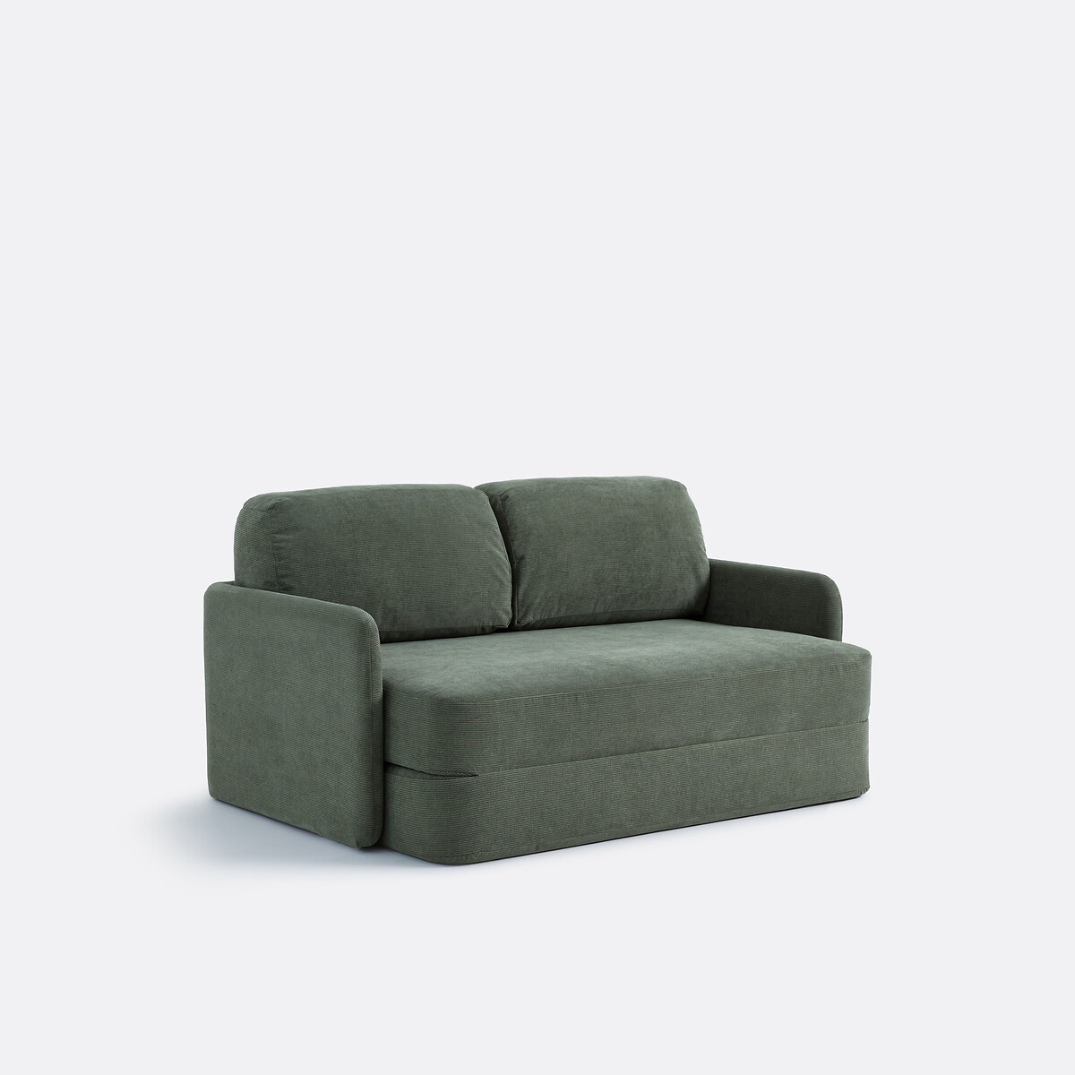 Двухместный диван-кровать в обивке из вельвета