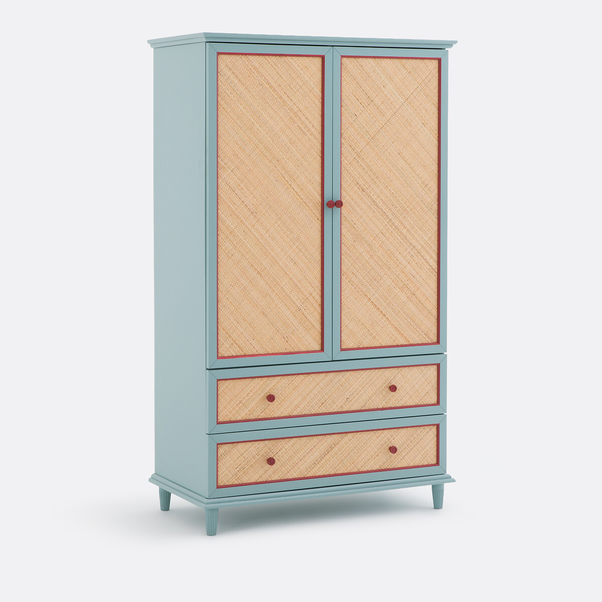 Двухдверный шкаф из плетеного ротанга