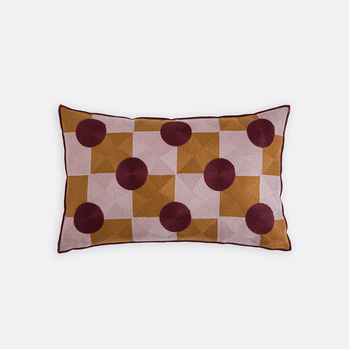 Прямоугольный чехол для подушки 50x30 см, лен и хлопок с вышивкой