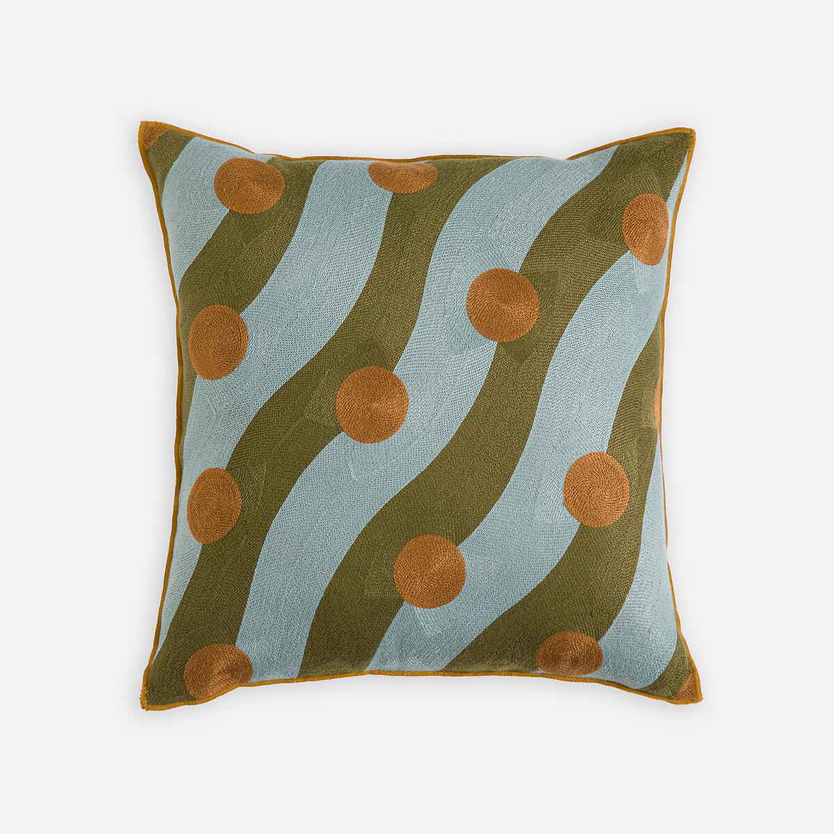 Квадратный чехол для подушки 45x45 см, лен и хлопок с вышивкой