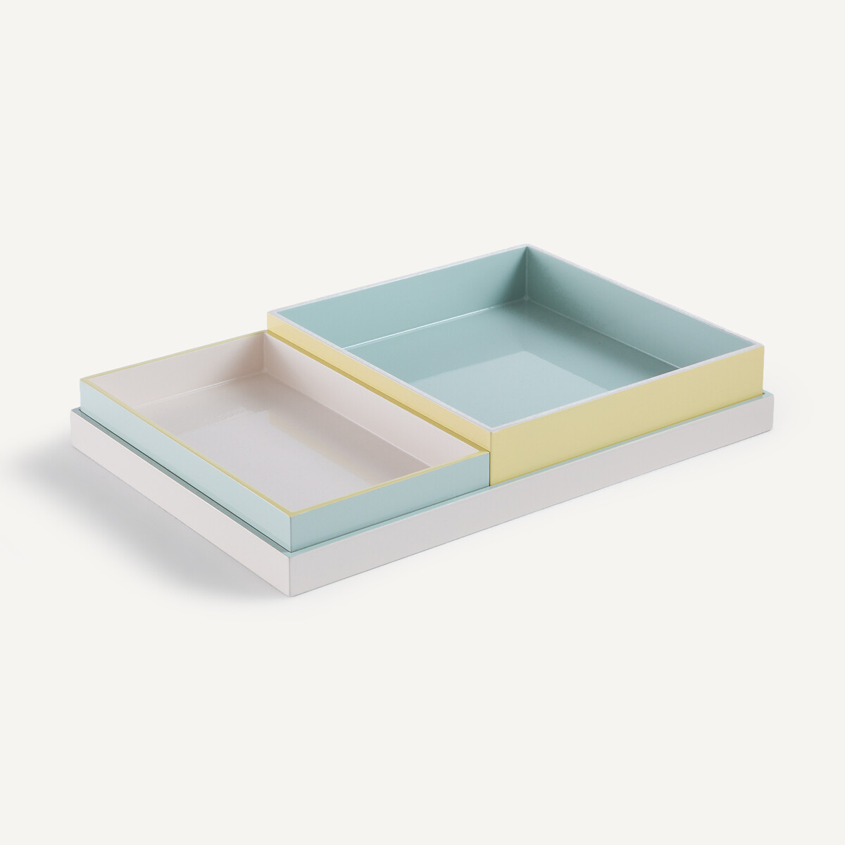 Набор из 3 лакированных подносов