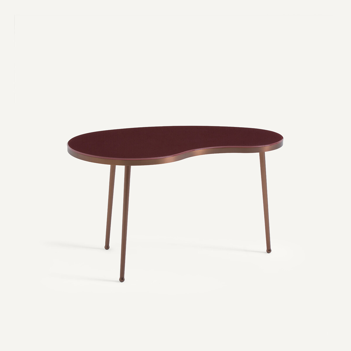 Журнальный столик с органическим дизайном, из стали и столешницей из закаленного стекла