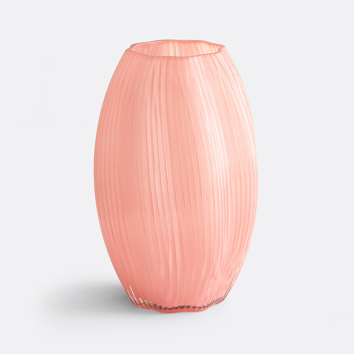 Ваза из рифленого стекла, высота 27 см