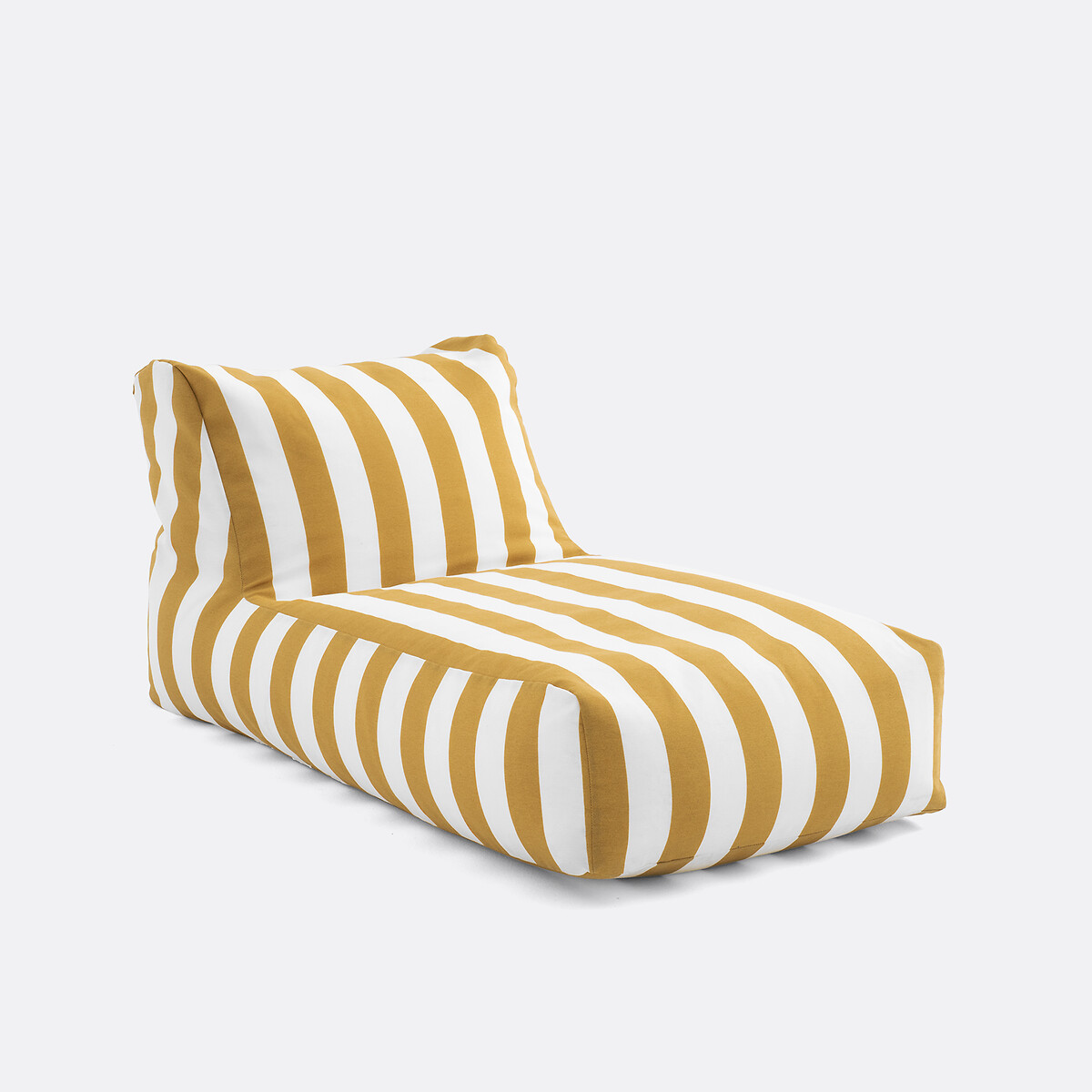 Садовый диван-пуф из полосатого холста