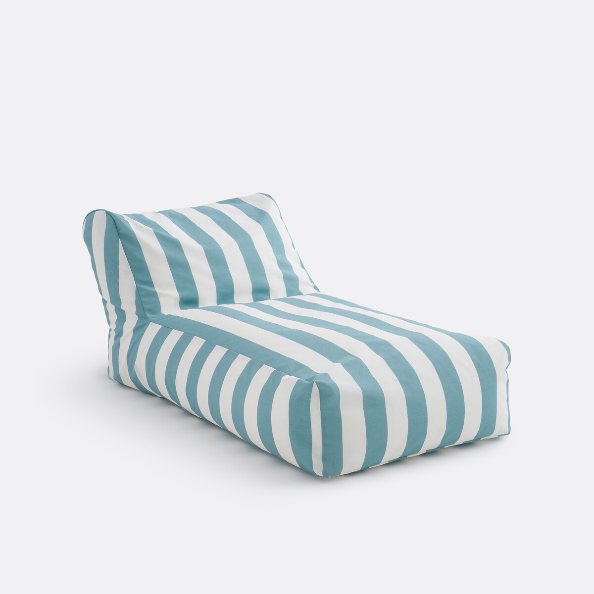 Садовый диван-пуф из полосатого холста