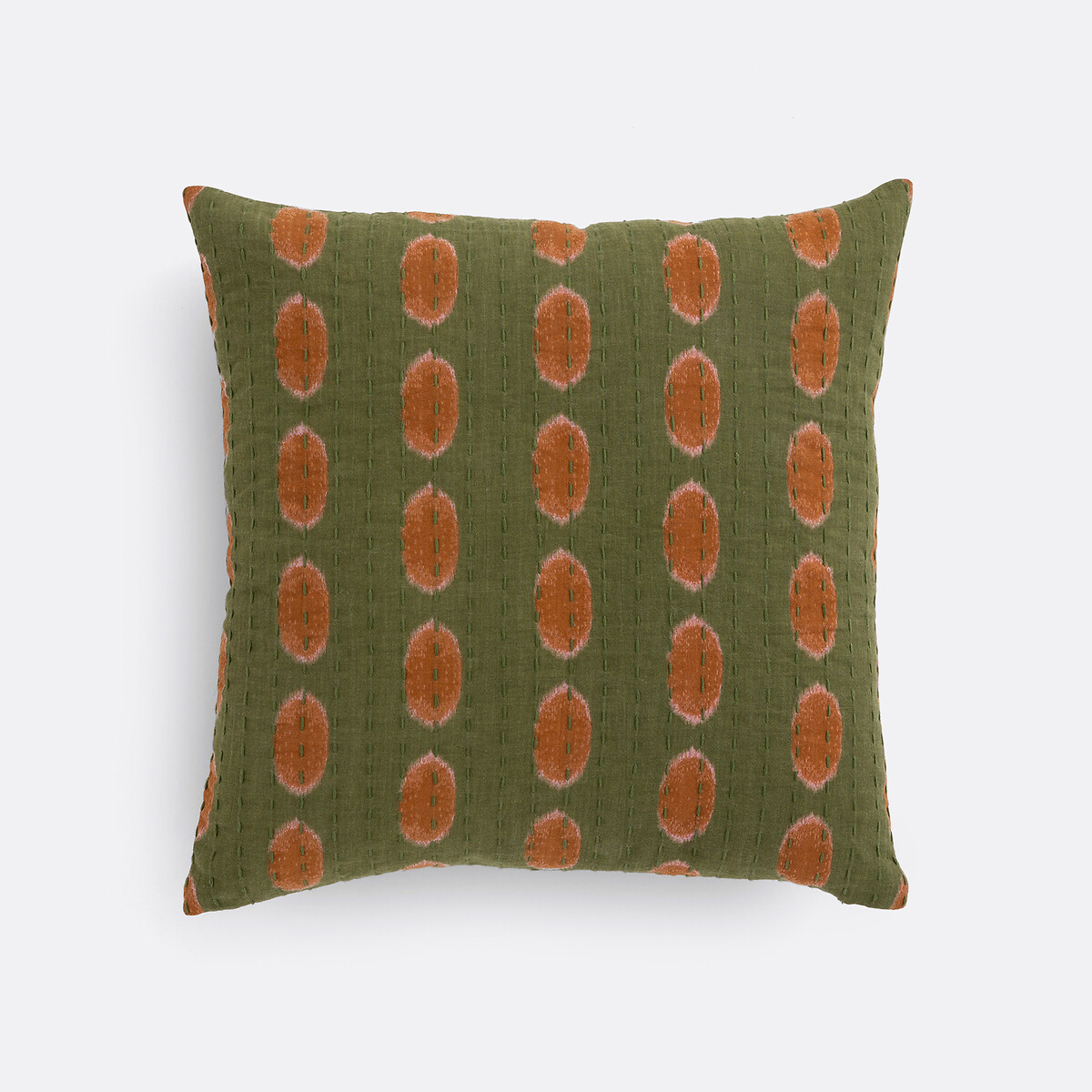 Квадратный чехол для подушки, хлопковая марля, принт "Икат"