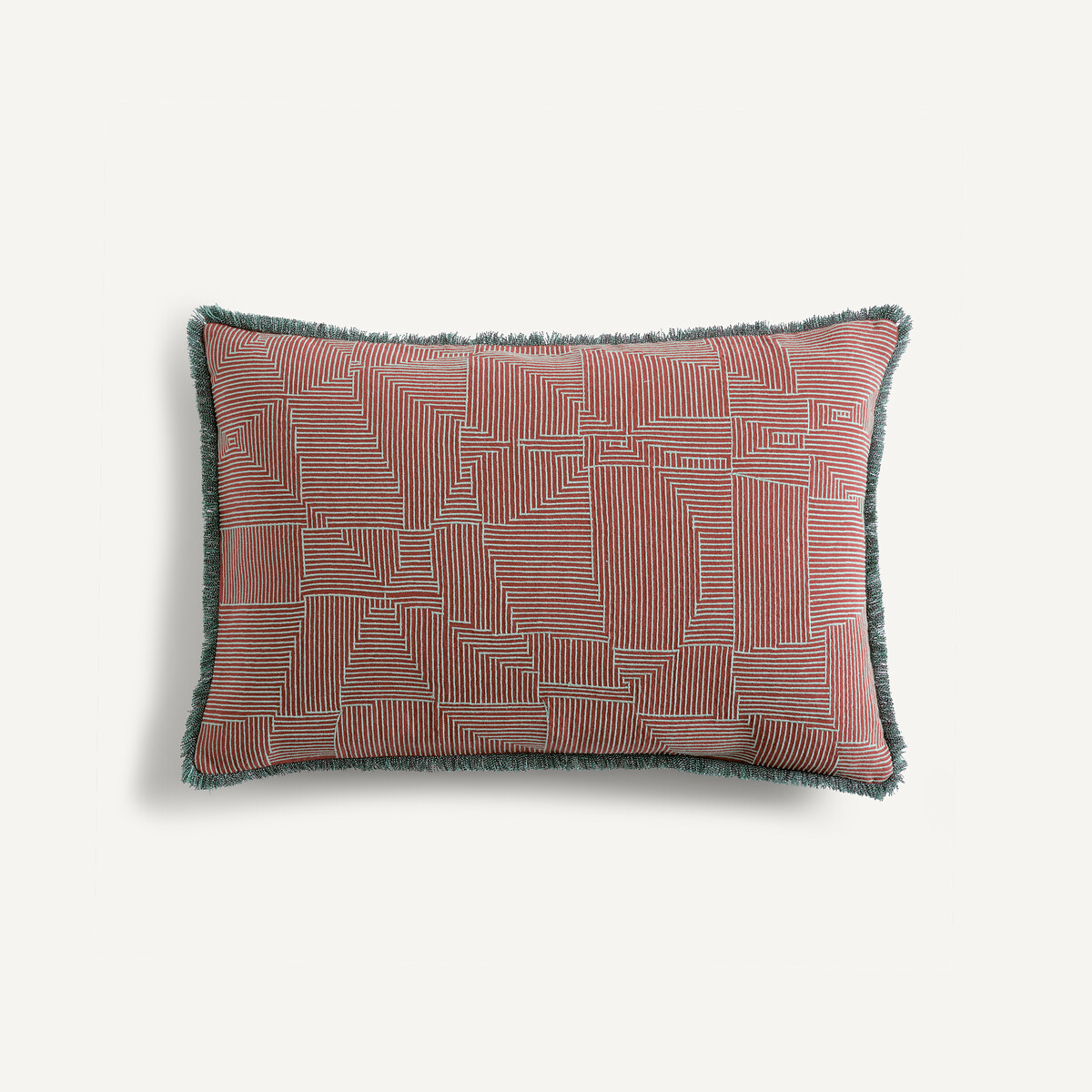 Вышитая наволочка на подушку из льна и хлопка