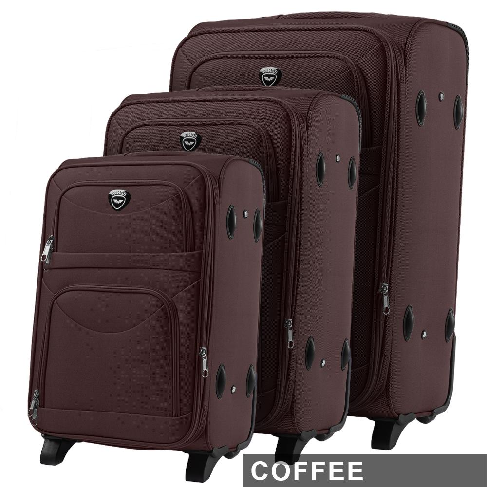 Комплект дорожніх тканинних валіз WINGS 6802 L (28