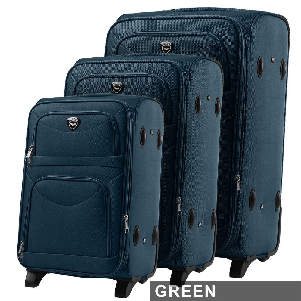 Комплект дорожніх тканинних валіз WINGS 6802 L (28