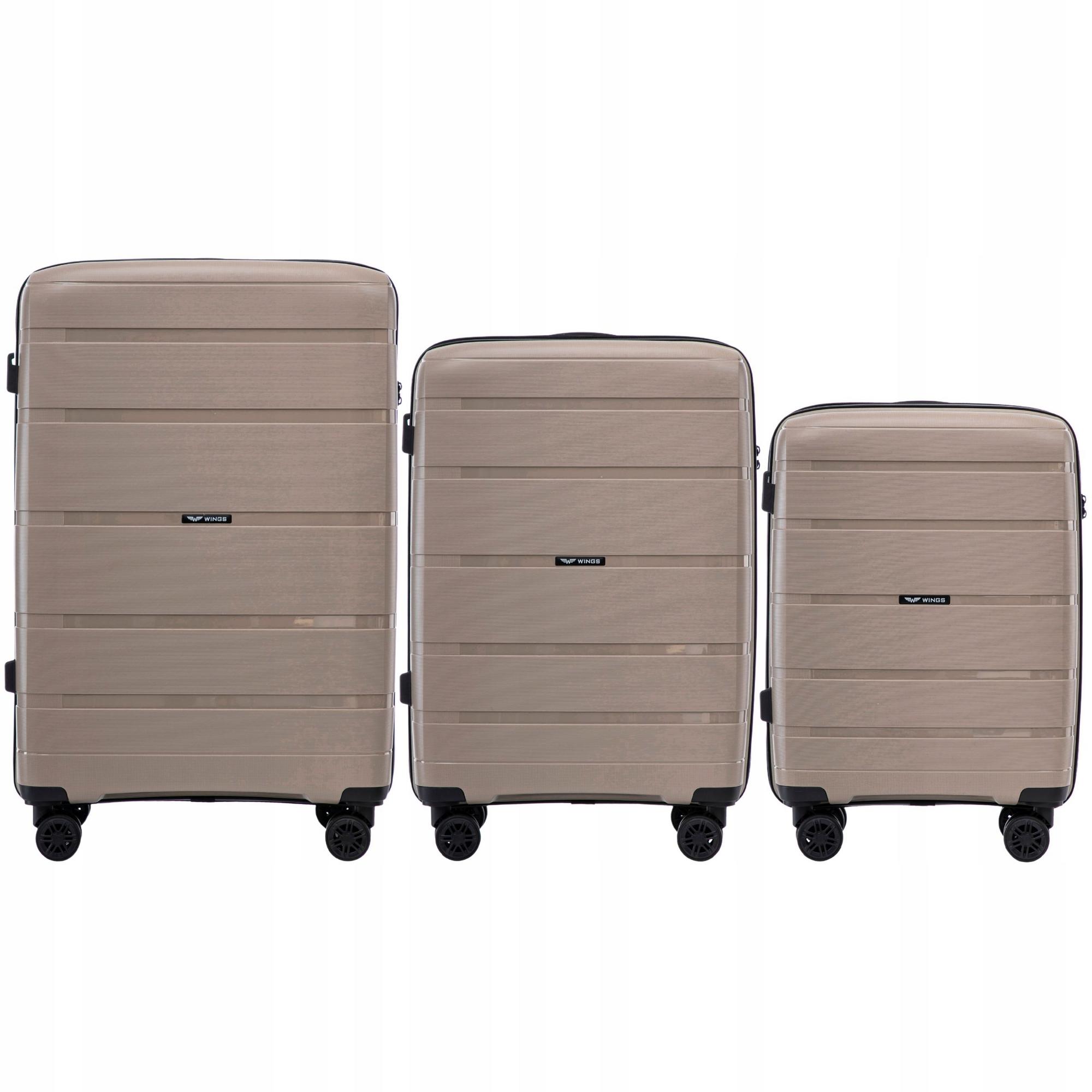 Комплект дорожніх поліпропіленових валіз HAWFINCH  L (28") + M (24") + S (20")